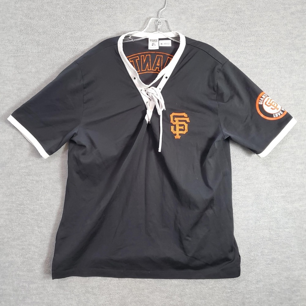 San Francisco Giants Women Shirt Large Black PINK Victoria's Secret MLB READ